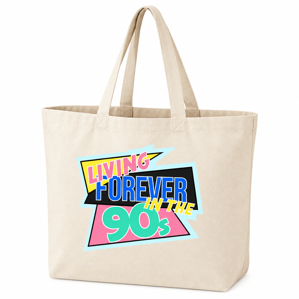 Duża Torba Bawełniana Shopper Vintage 90s - Nosi Mi Się