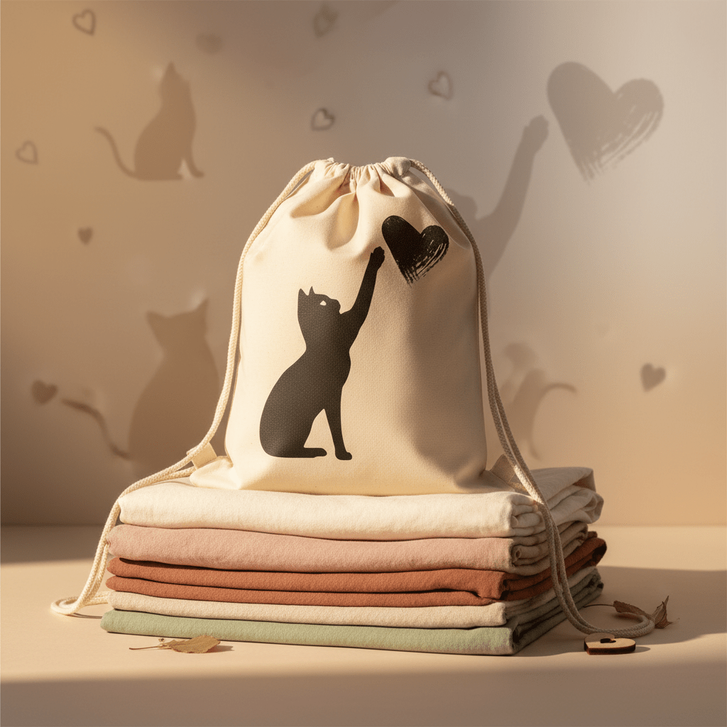 Plecak bawełniany – Cat Love - Nosi Mi Się
