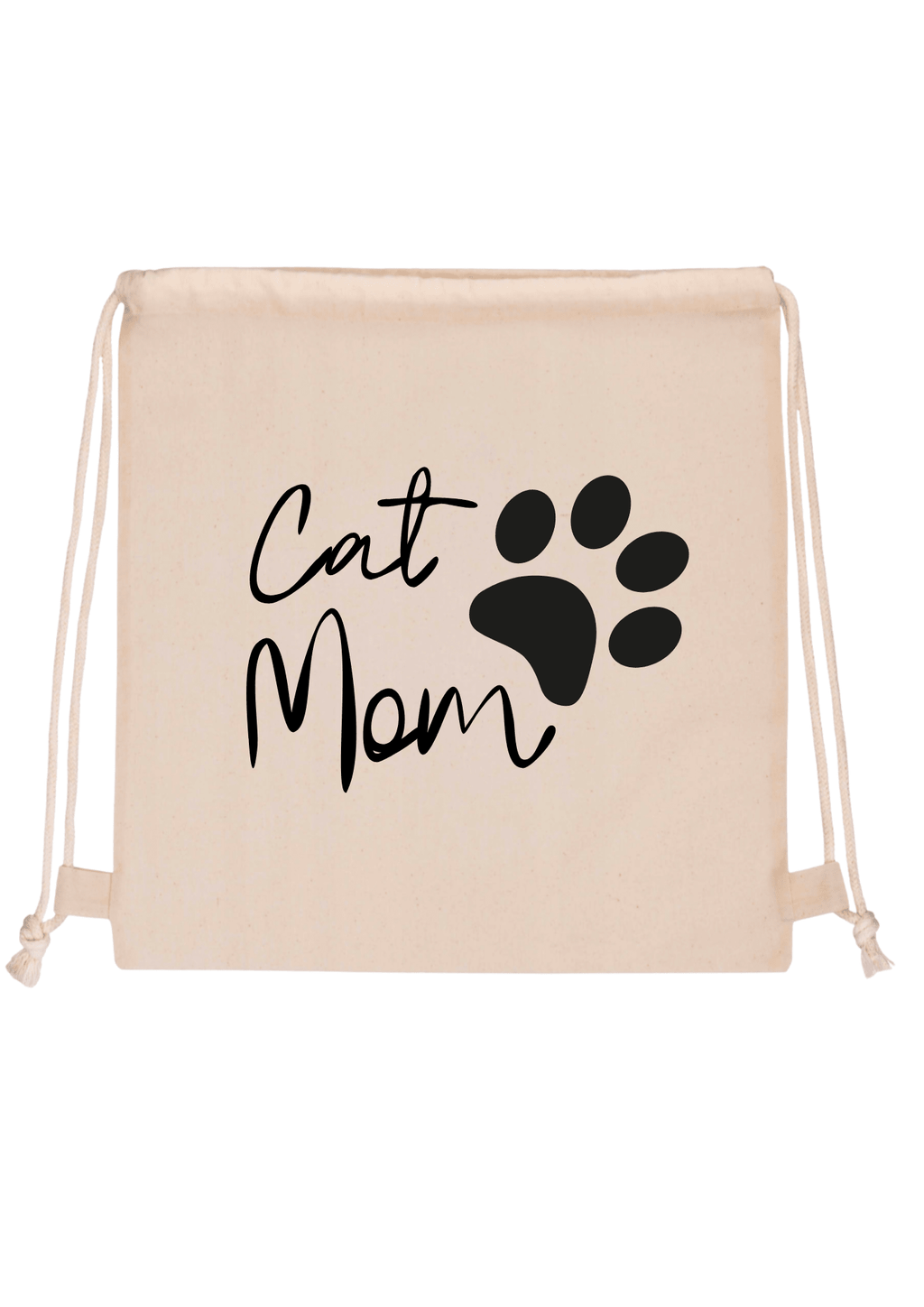 Plecak bawełniany worek – Cat Mom - Kocia Mama - Kocham Koty - Nosi Mi Się