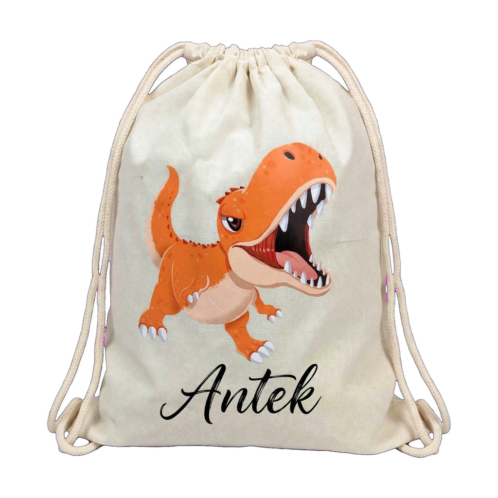 Plecak bawełniany z personalizacją Dino - Nosi Mi Się