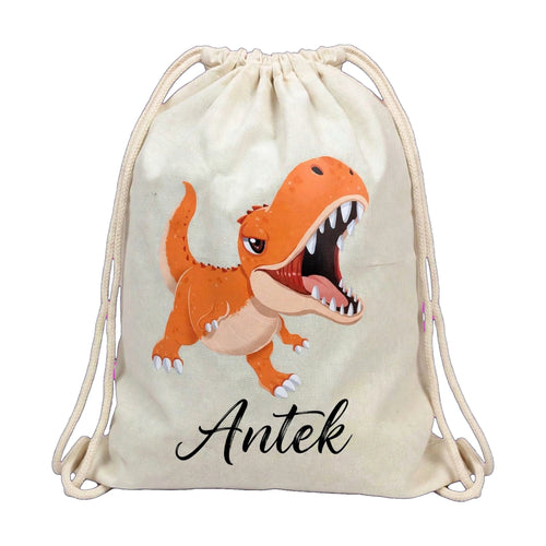 Plecak bawełniany z personalizacją Dino - Nosi Mi Się