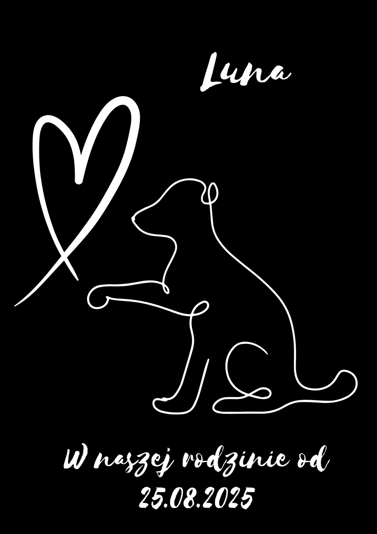 ZESTAW: Plecak Worek z Imieniem + Plakat A2 Pies Kot | Personalizowany Prezent - Nosi Mi Się